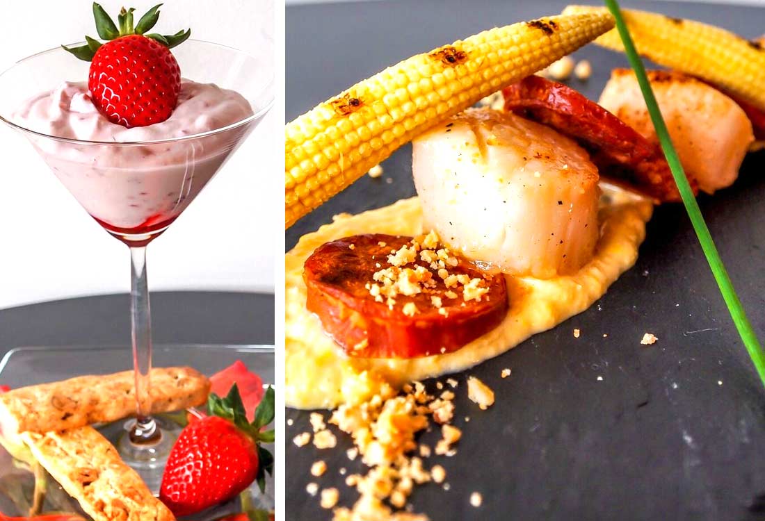 ski_zermatt_food_scallops_rhubarb_fool